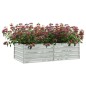 vidaXL Arriate de acero galvanizado plateado 160x80x45 cm