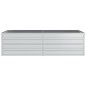vidaXL Arriate de acero galvanizado plateado 160x80x45 cm