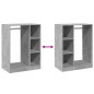 vidaXL Armario de madera de ingeniería gris hormigón 77x48x102 cm vidaXL Armario de madera de ingeniería gris hormigón 77x48x102 cm
