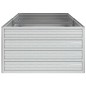 vidaXL Arriate de acero galvanizado plateado 160x80x45 cm
