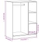 vidaXL Armario de madera de ingeniería gris hormigón 77x48x102 cm vidaXL Armario de madera de ingeniería gris hormigón 77x48x102 cm