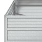 vidaXL Arriate de acero galvanizado plateado 160x80x45 cm