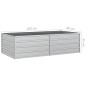 vidaXL Arriate de acero galvanizado plateado 160x80x45 cm