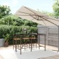 vidaXL Mesa alta bar superficie vidrio ratán PE marrón 180x70x110 cm vidaXL Mesa alta bar superficie vidrio ratán PE marrón 180x70x110 cm