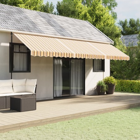 vidaXL Tela de repuesto de toldo rayas de colores 6x3,5 m