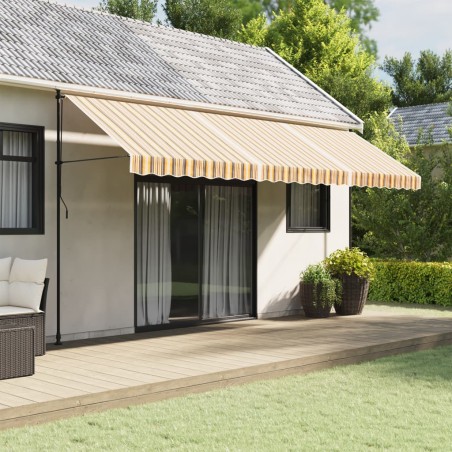 vidaXL Tela de repuesto de toldo rayas de colores 5x3,5 m