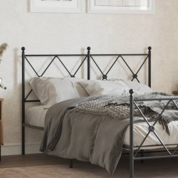 vidaXL Cabecero de metal negro 120 cm
