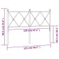 vidaXL Cabecero de metal negro 120 cm vidaXL Cabecero de metal negro 120 cm
