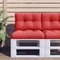 vidaXL Cojín para sofá de palets de tela rojo 50x40x12 cm vidaXL Cojín para sofá de palets de tela rojo 50x40x12 cm