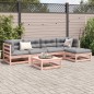 vidaXL Set de sofás jardín 6 pzas con cojines madera abeto Douglas vidaXL Set de sofás jardín 6 pzas con cojines madera abeto Douglas