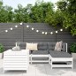 vidaXL Juego de sofás de jardín 5 piezas madera maciza de pino blanco vidaXL Juego de sofás de jardín 5 piezas madera maciza de pino blanco