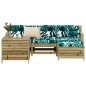 vidaXL Juego de sofás de jardín 5 piezas madera de pino impregnada vidaXL Juego de sofás de jardín 5 piezas madera de pino impregnada