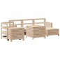 vidaXL Juego de sofás de jardín 7 piezas madera maciza de pino