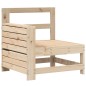 vidaXL Juego de sofás de jardín 7 piezas madera maciza de pino
