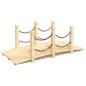 vidaXL Puente de jardín con cadenas madera maciza abeto 150x67x56cm vidaXL Puente de jardín con cadenas madera maciza abeto 150x67x56cm
