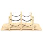 vidaXL Puente de jardín con cadenas madera maciza abeto 150x67x56cm vidaXL Puente de jardín con cadenas madera maciza abeto 150x67x56cm