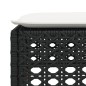 vidaXL Taburete de jardín y cojín ratán sintético negro 63,5x56x32 cm vidaXL Taburete de jardín y cojín ratán sintético negro 63,5x56x32 cm