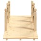 vidaXL Puente de jardín con cadenas madera maciza abeto 150x67x56cm vidaXL Puente de jardín con cadenas madera maciza abeto 150x67x56cm