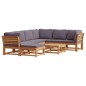 vidaXL Juego de muebles jardín 8 pzas con cojines madera maciza acacia vidaXL Juego de muebles jardín 8 pzas con cojines madera maciza acacia