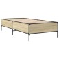 vidaXL Estructura cama madera ingeniería metal roble Sonoma 90x200 cm vidaXL Estructura cama madera ingeniería metal roble Sonoma 90x200 cm
