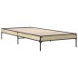vidaXL Estructura cama madera ingeniería metal roble Sonoma 90x200 cm vidaXL Estructura cama madera ingeniería metal roble Sonoma 90x200 cm