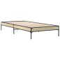 vidaXL Estructura cama madera ingeniería metal roble Sonoma 90x200 cm vidaXL Estructura cama madera ingeniería metal roble Sonoma 90x200 cm