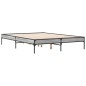 vidaXL Estructura cama madera ingeniería metal gris Sonoma 120x200 cm vidaXL Estructura cama madera ingeniería metal gris Sonoma 120x200 cm