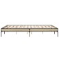 vidaXL Estructura cama madera ingeniería metal roble Sonoma 160x200 cm vidaXL Estructura cama madera ingeniería metal roble Sonoma 160x200 cm