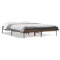 vidaXL Estructura cama madera ingeniería metal marrón roble 135x190 cm vidaXL Estructura cama madera ingeniería metal marrón roble 135x190 cm