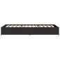 vidaXL Estructura de cama madera de ingeniería y metal negra 75x190 cm
