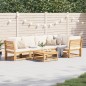 vidaXL Juego de muebles jardín 6 pzas con cojines madera maciza acacia vidaXL Juego de muebles jardín 6 pzas con cojines madera maciza acacia