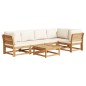vidaXL Juego de muebles jardín 6 pzas con cojines madera maciza acacia vidaXL Juego de muebles jardín 6 pzas con cojines madera maciza acacia