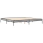 vidaXL Estructura cama madera ingeniería metal gris Sonoma 200x200 cm vidaXL Estructura cama madera ingeniería metal gris Sonoma 200x200 cm