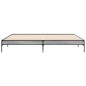 vidaXL Estructura cama madera ingeniería metal gris Sonoma 200x200 cm vidaXL Estructura cama madera ingeniería metal gris Sonoma 200x200 cm