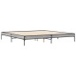 vidaXL Estructura cama madera ingeniería metal gris Sonoma 200x200 cm vidaXL Estructura cama madera ingeniería metal gris Sonoma 200x200 cm