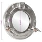 vidaXL Espejo de ojo de buey de pared aluminio y vidrio Ø23 cm vidaXL Espejo de ojo de buey de pared aluminio y vidrio Ø23 cm