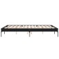 vidaXL Estructura de cama madera de ingeniería y metal negro 150x200cm