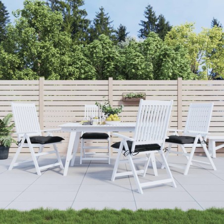 vidaXL Cojines de silla de jardín 4 uds tela Oxford negro 40x40x7 cm