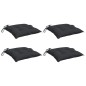 vidaXL Cojines de silla de jardín 4 uds tela Oxford negro 40x40x7 cm
