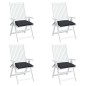 vidaXL Cojines de silla de jardín 4 uds tela Oxford negro 40x40x7 cm