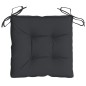 vidaXL Cojines de silla de jardín 4 uds tela Oxford negro 40x40x7 cm