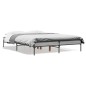vidaXL Estructura cama madera ingeniería metal gris Sonoma 140x190 cm vidaXL Estructura cama madera ingeniería metal gris Sonoma 140x190 cm