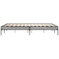 vidaXL Estructura cama madera ingeniería metal gris Sonoma 140x190 cm vidaXL Estructura cama madera ingeniería metal gris Sonoma 140x190 cm