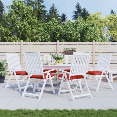 vidaXL Cojines de silla de jardín 6 uds tela Oxford rojo 40x40x7 cm