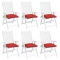 vidaXL Cojines de silla de jardín 6 uds tela Oxford rojo 40x40x7 cm vidaXL Cojines de silla de jardín 6 uds tela Oxford rojo 40x40x7 cm