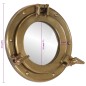 vidaXL Espejo de ojo de buey de pared aluminio y vidrio Ø23 cm