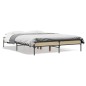 vidaXL Estructura cama madera ingeniería metal roble Sonoma 120x190 cm