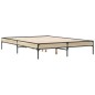 vidaXL Estructura cama madera ingeniería metal roble Sonoma 120x190 cm
