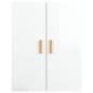 vidaXL Armario de pared colgante blanco brillante 69,5x34x90 cm