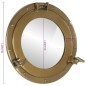 vidaXL Espejo de ojo de buey de pared aluminio y vidrio Ø38 cm vidaXL Espejo de ojo de buey de pared aluminio y vidrio Ø38 cm